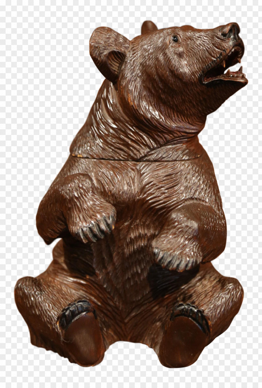 Carved Exquisite Wood Carving Sculpture Bear Art PNG