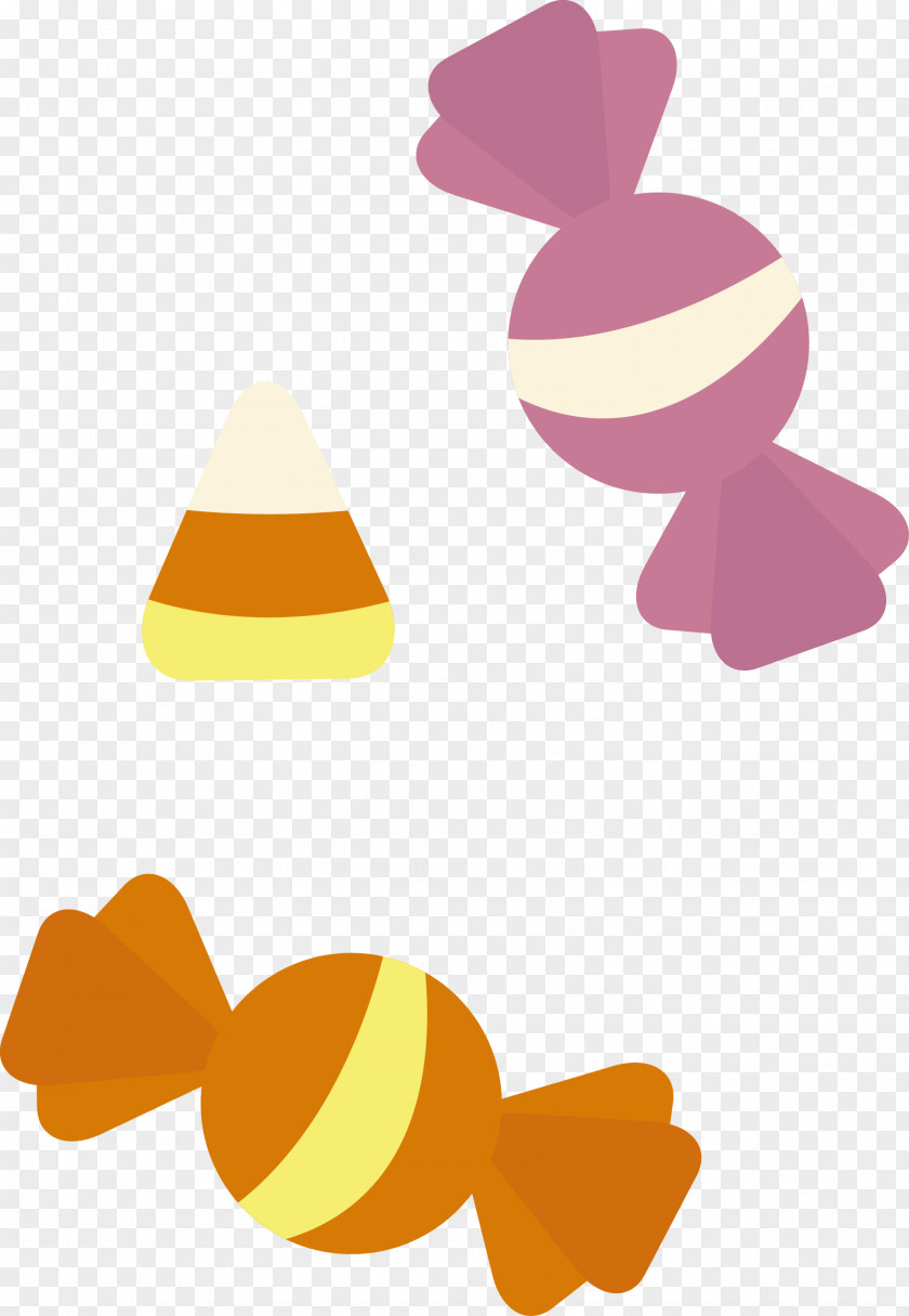 Cone Orange Halloween Candy PNG