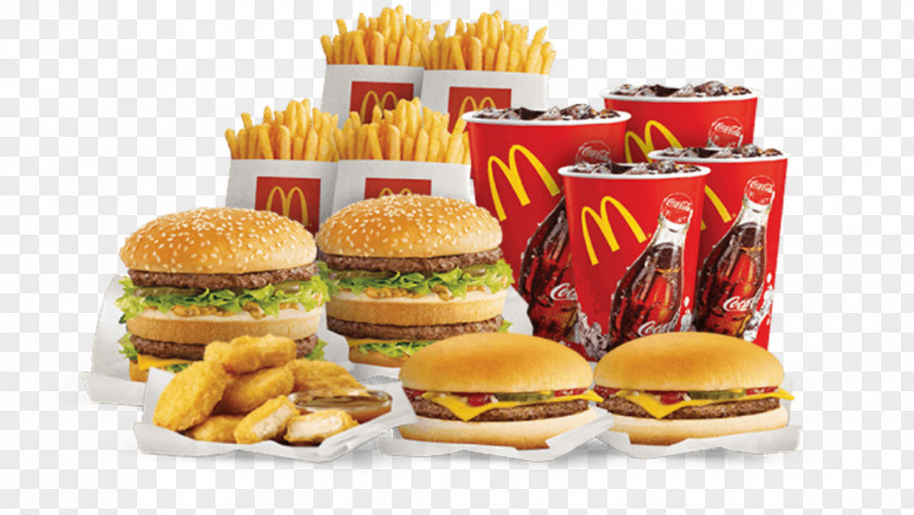 Menu McDonald's Big Mac Hamburger French Fries Fast Food PNG