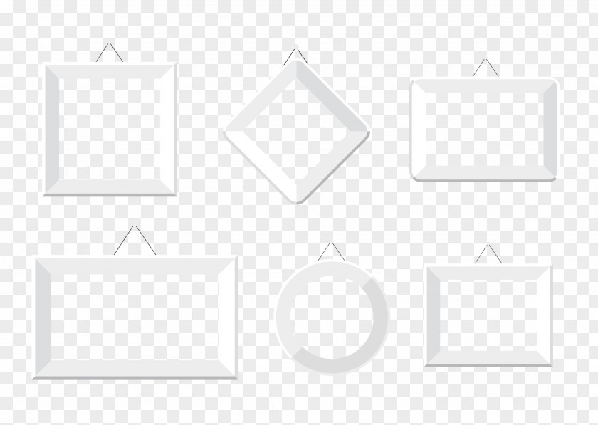 Silver Baby Photo Frame Black And White Square Area Pattern PNG
