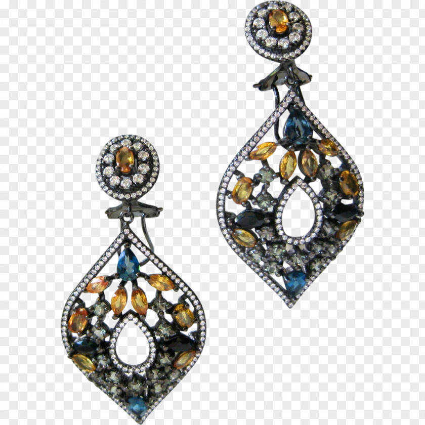 Silver Earring Body Jewellery Gemstone PNG