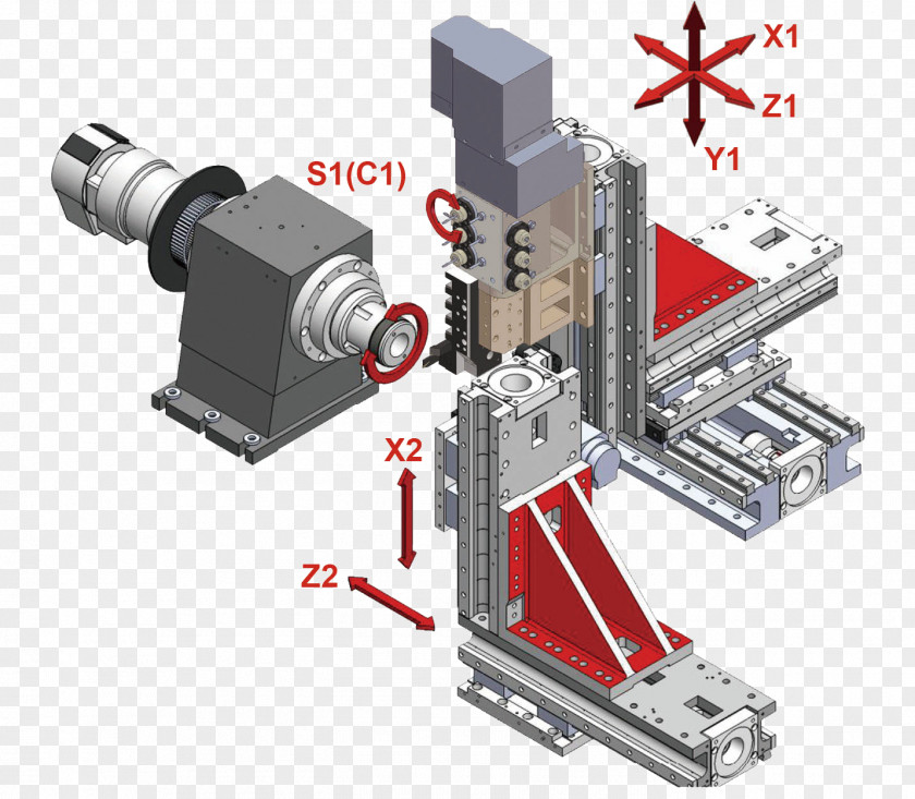 Axis Streamer Lathe Spindle Machine Turning Computer Numerical Control PNG
