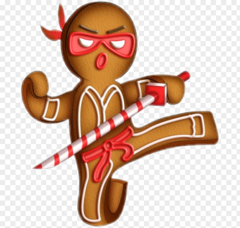 Dessert Sticker Christmas Gingerbread Man PNG