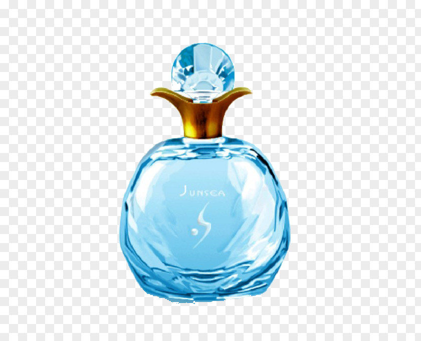 Perfume Bottle Blue Color PNG