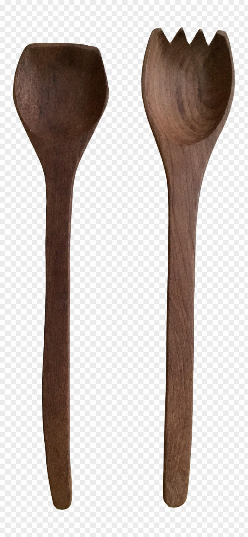 Rustic Spoon And Fork Art Wooden Product Design PNG