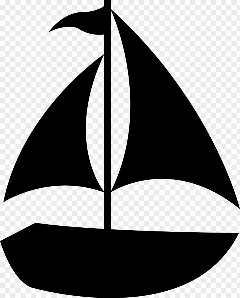 Silhouette Sailboat Clip Art PNG