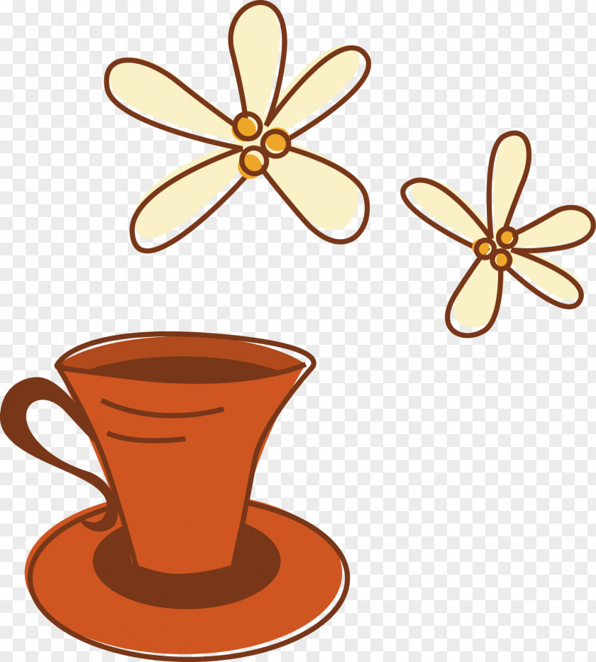 Cartoon Coffee Cup Cafe Hot Chocolate Clip Art PNG