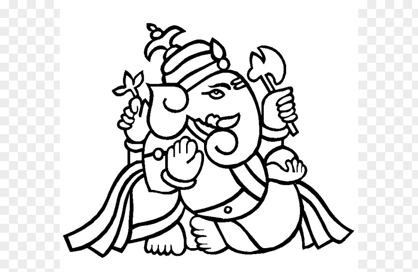 Ganesh Outline Ganesha Drawing Hinduism Clip Art PNG