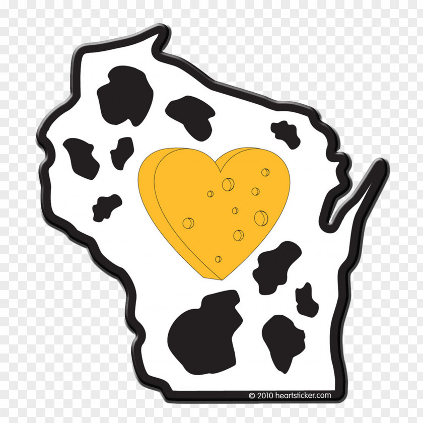 Heart Sticker Wisconsin Bumper Decal Label PNG