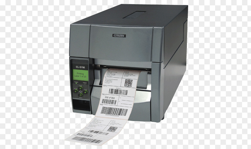Printer Label Barcode Thermal-transfer Printing PNG