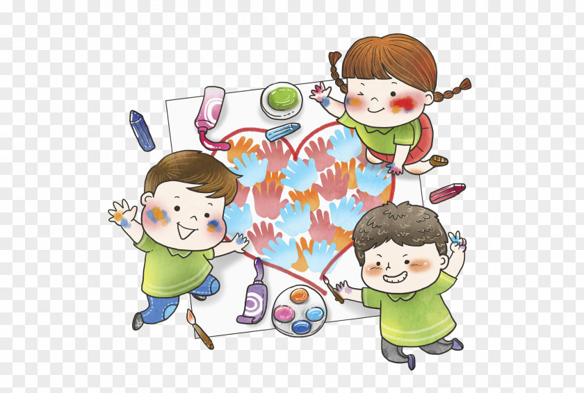 Children Of Painting Child Illustration PNG