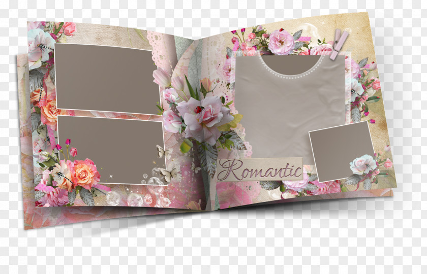 Flower Paper Picture Frames Pink M Rectangle PNG