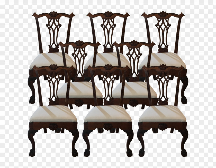 Queen Anne Style Furniture Table Wing Chair Living Room PNG