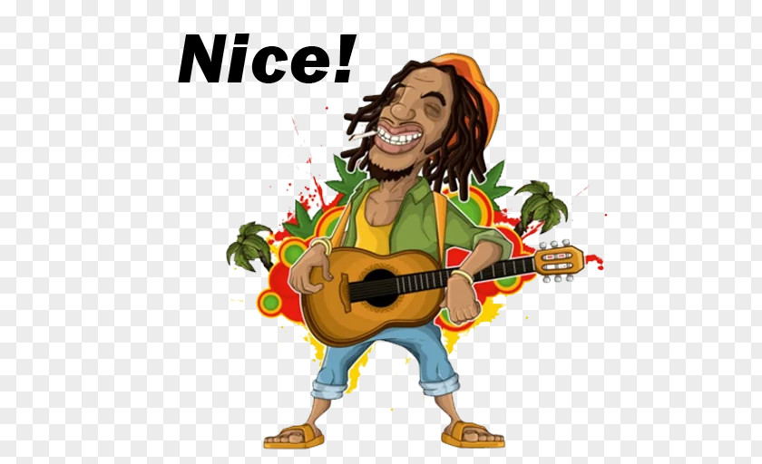 Reggae Rastafari Cartoon PNG