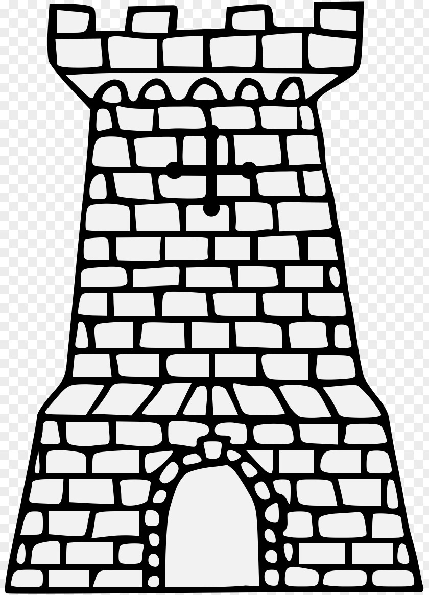 Castle Fortified Tower Drawing Coloring Book PNG