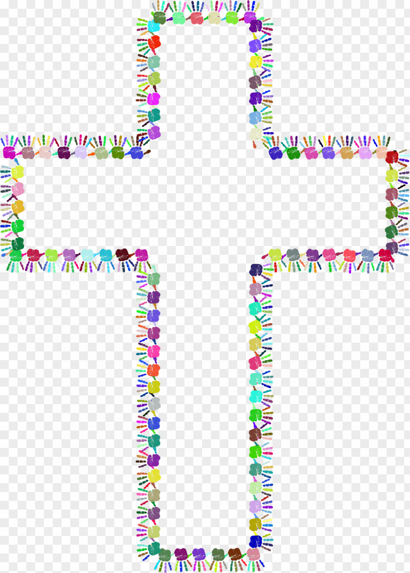 Christian Cross Symbol Symmetry Number Pattern PNG