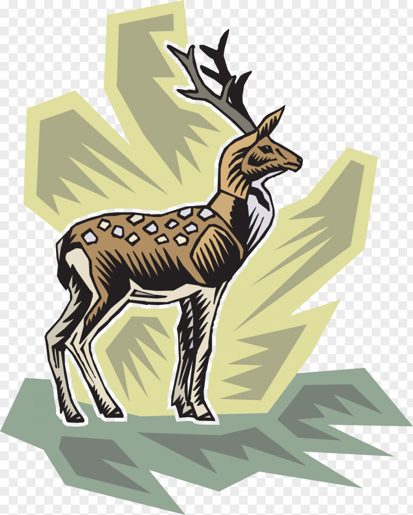 Deer Watercolor Reindeer Red Clip Art PNG