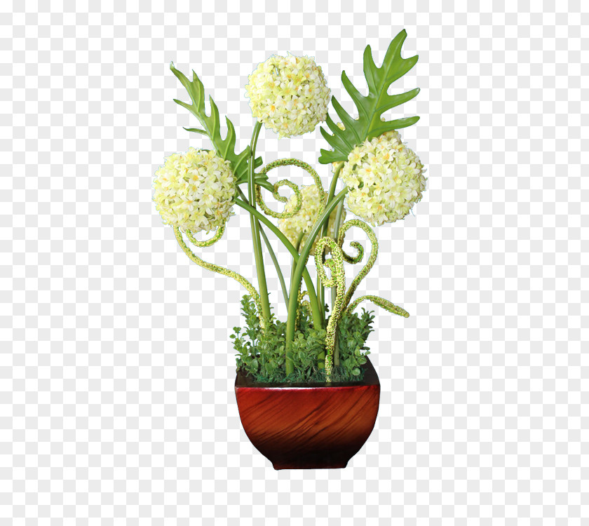 Movies Transparent Floral Design Flowerpot Vase Cut Flowers PNG