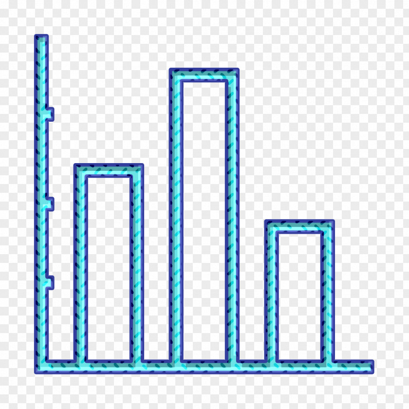 Rectangle Electric Blue Business Icon Chart Finance PNG