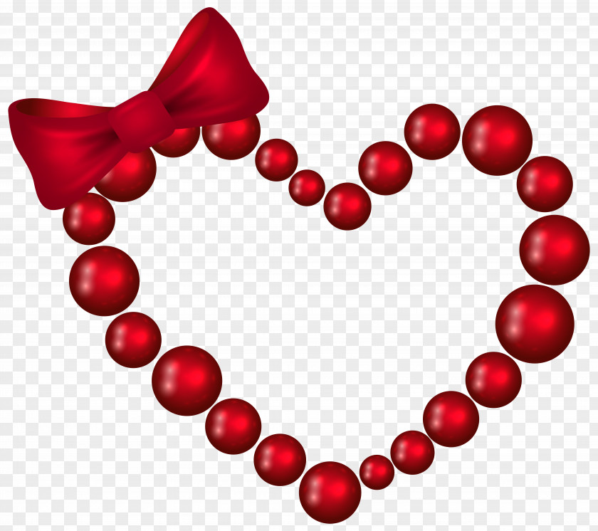 Red Heart With Bow Transparent Clip Art Image Bracelet Jewellery PNG