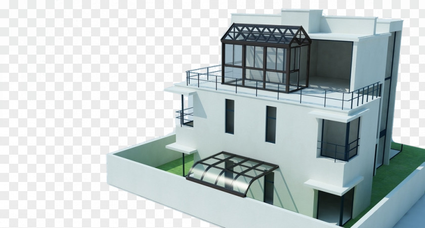 Rooftop Sun Room Flat Roof Architecture PNG