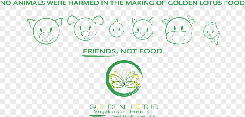 Golden Lotus Vegan Logo Document PNG