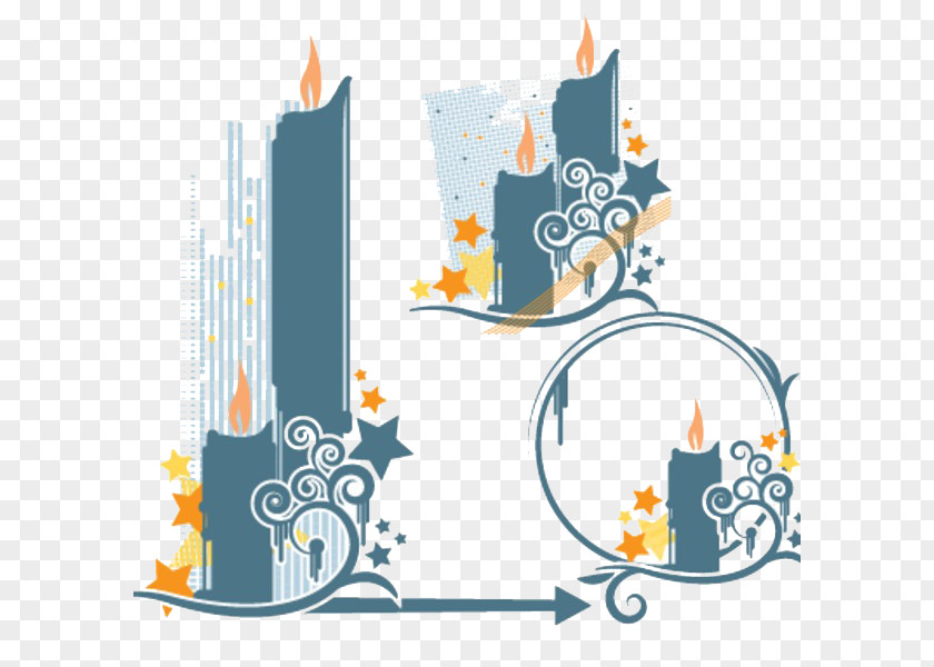 Candle Decorative Background Logo Graphic Design PNG