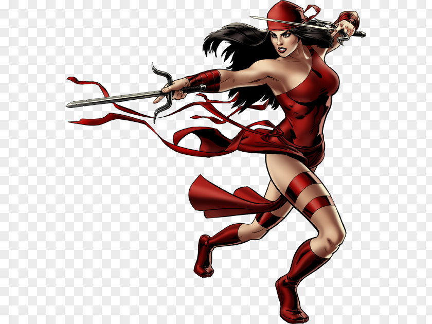 Comic Book Elektra Marvel: Avengers Alliance Venom Black Widow Daredevil PNG