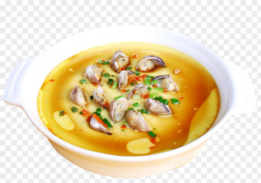 Free Dig Clams Steamed Eggs Creative Chinese Clam Steaming Cooking PNG