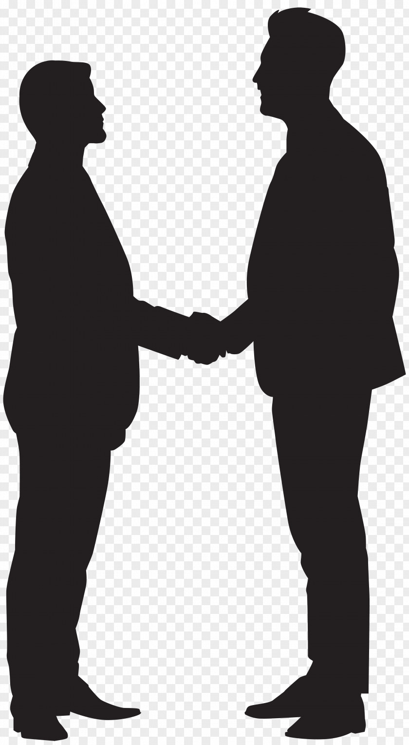 Men Shaking Hands Silhouette Clip Art Image Handshake PNG