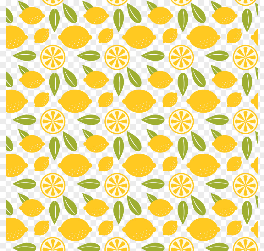 Vector Lemon Background Floral Design Download PNG