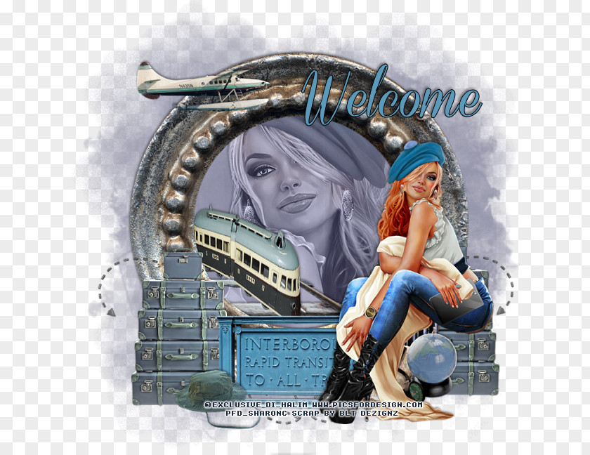 Welcome Lady Poster Animated Cartoon PNG