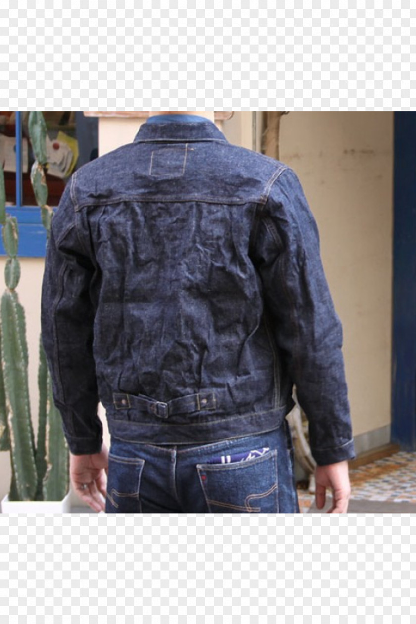Black Denim Jacket Leather Indigo Dye Samurai Jeans PNG