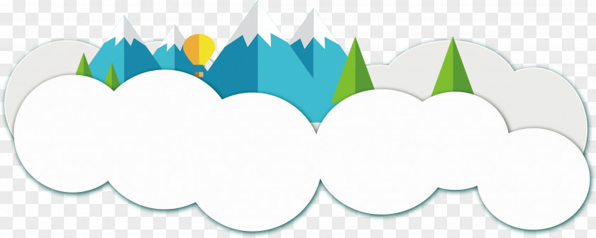 Floating Clouds And Mountain Decorations Cloud Clip Art PNG