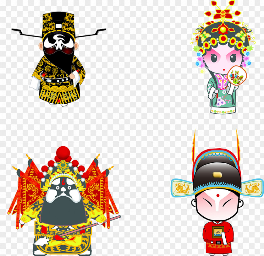 Opera Characters Peking Cartoon Drama Download PNG