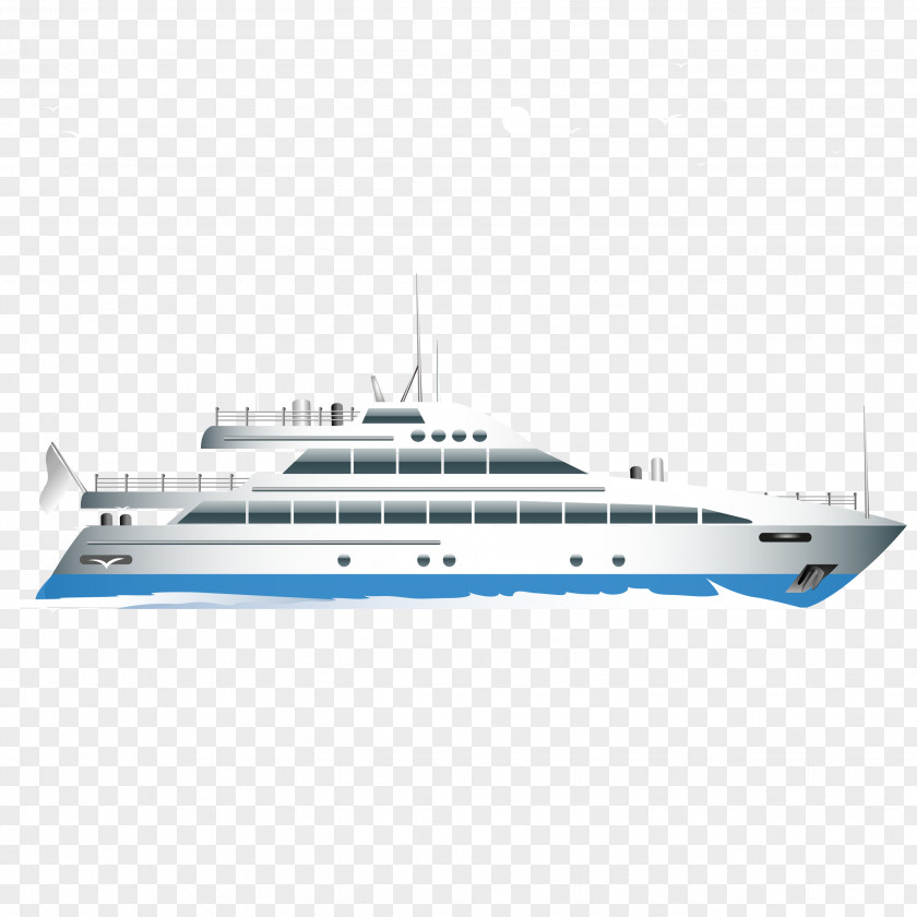 Vector Exquisite Ship Luxury Yacht PNG