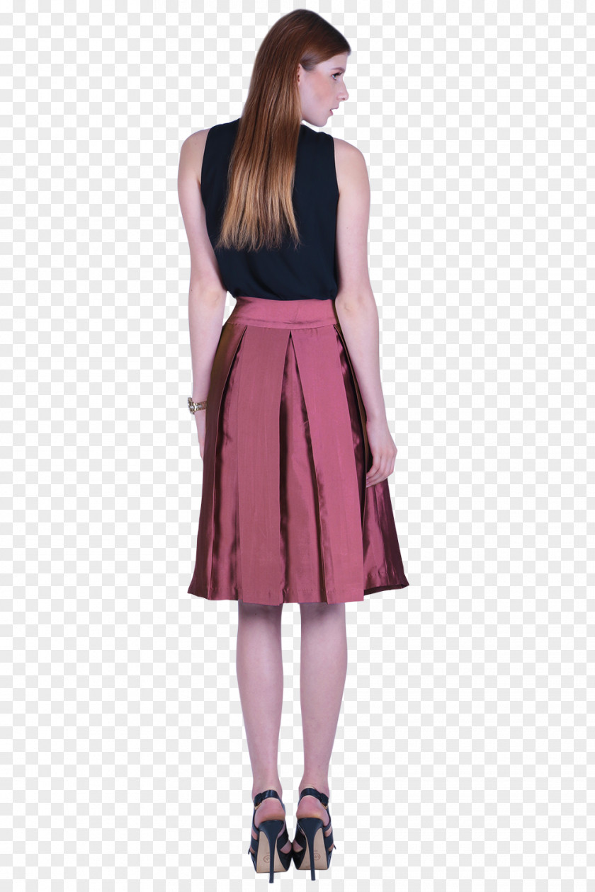And Pleated Skirt Pleat Maroon Pink Top PNG