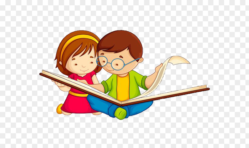 Child Reading Book Clip Art PNG