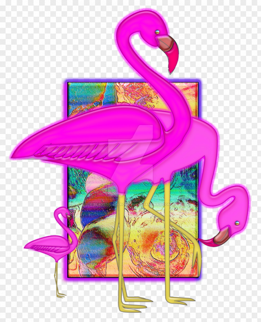 Pink Flamingo Wall Decal Sticker Zazzle PNG