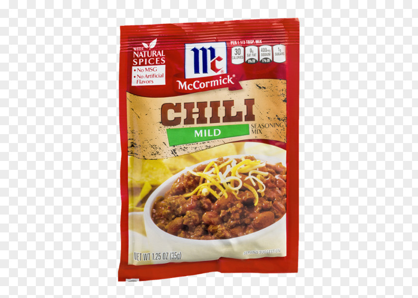 Spice Mix Gravy Chili Con Carne Powder McCormick & Company PNG