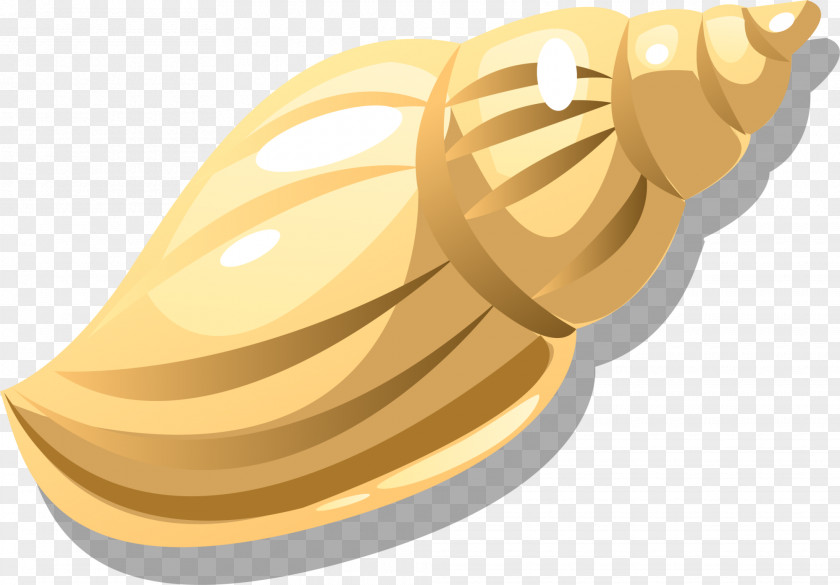 Yellow Cartoon Shell Clip Art PNG