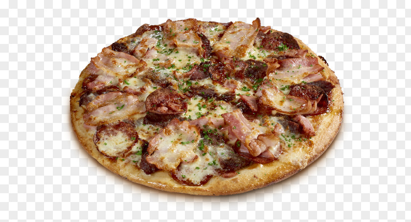 Bacon Pizza California-style Sicilian Italian Cuisine Tarte Flambée PNG