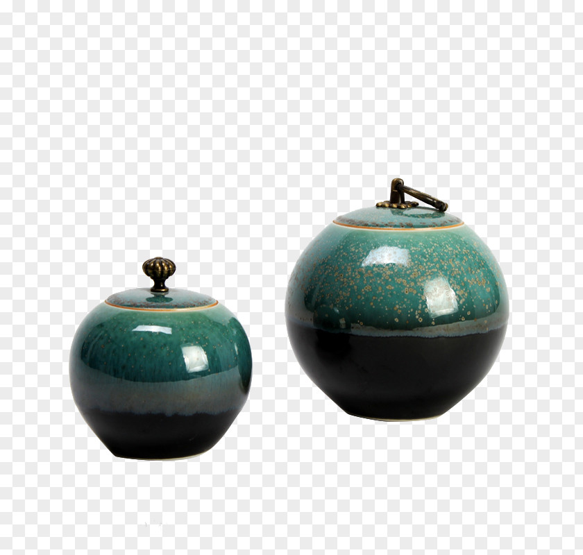 Creative Home Furnishing Round Ceramic Jar Vase Glass PNG