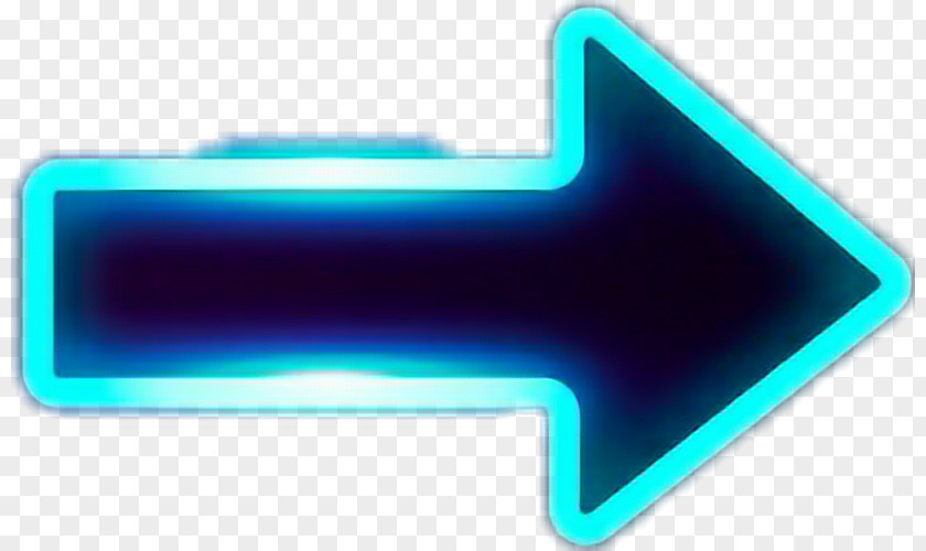 Neon Arrow Image Sticker PNG