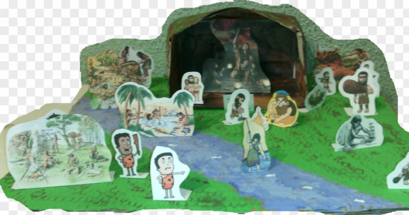 Paleolithic Cave Painting Mural Scale Models PNG
