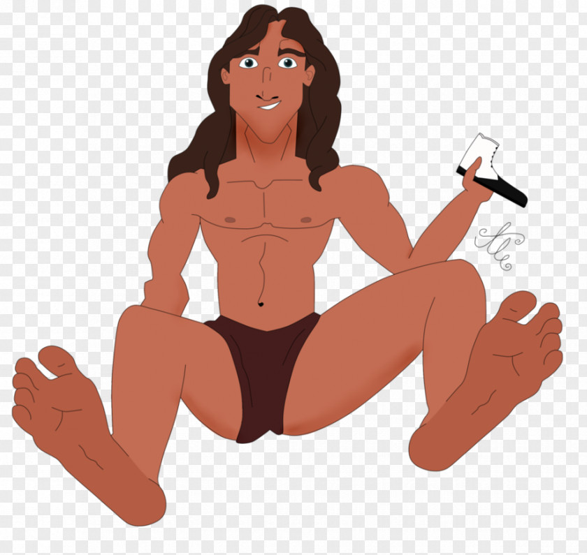 Tarzan Thumb Shoulder Character Animated Cartoon PNG