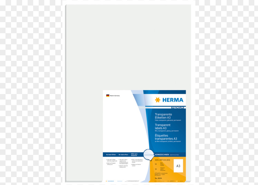 Special Standard Paper Size Label A3 Herma PNG