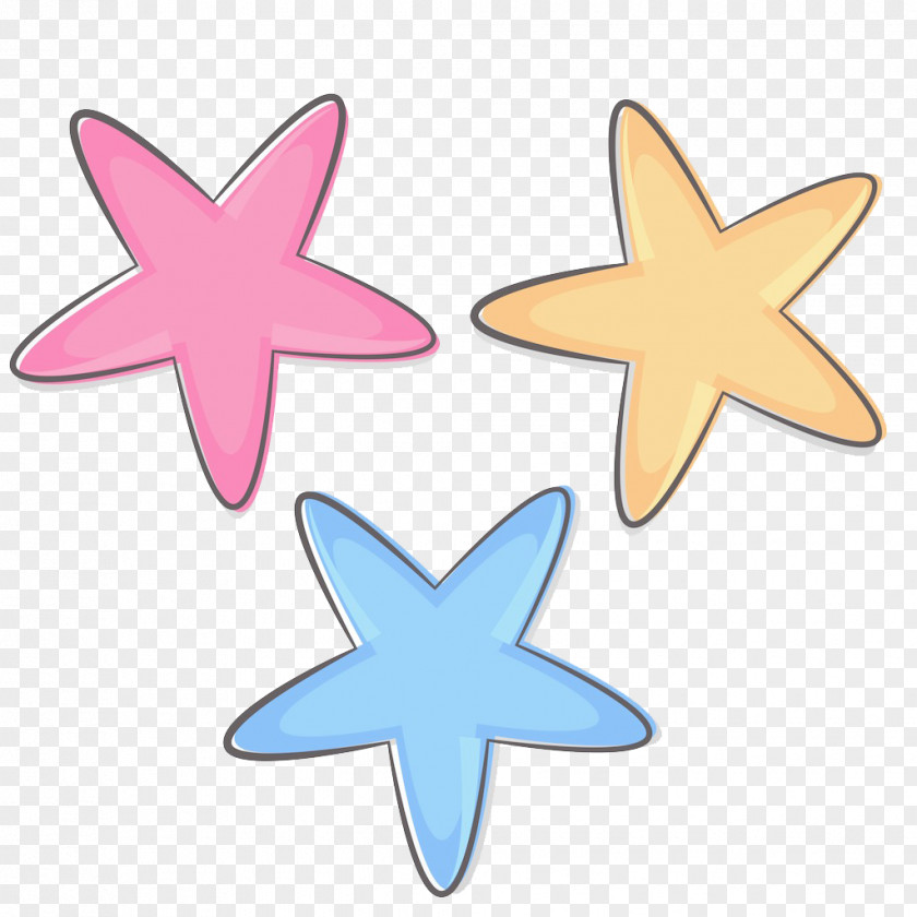 Tricolor Little Star Twinkle, Clip Art PNG