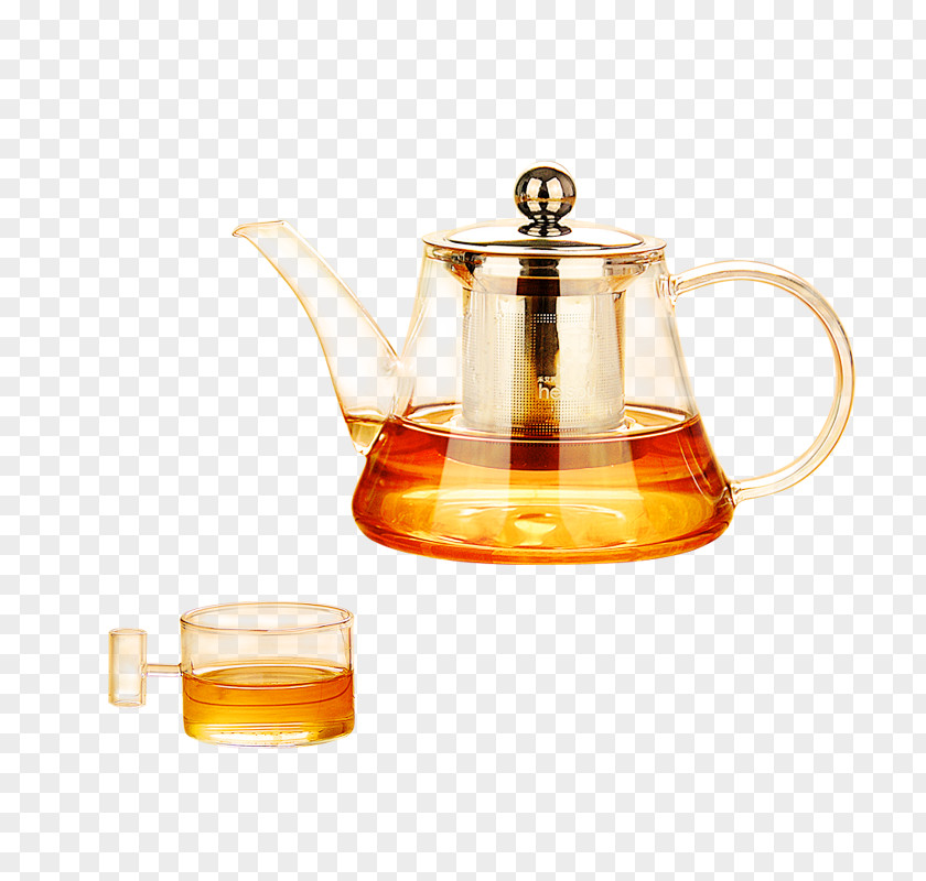 HD Glass Teapot Cup PNG