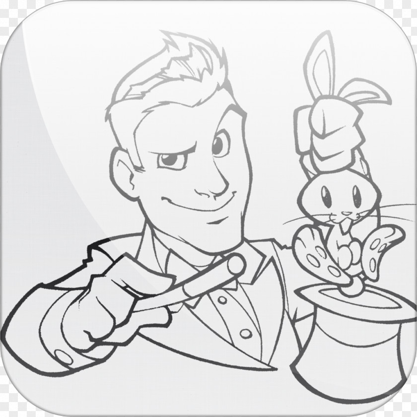 Magician Thumb Line Art Homo Sapiens Drawing /m/02csf PNG